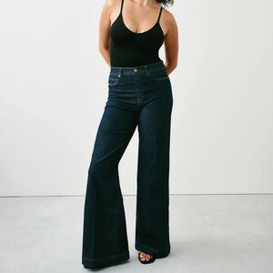 SPANXshape™ Everywhere Dark Blue Wide Leg Jeans, Size MP ~ NWT